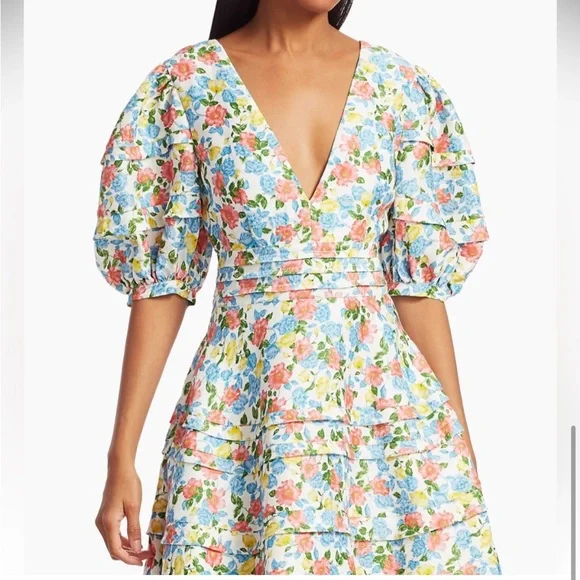 NEW WITH TAGS AMUR Avian Floral Mini Dress Size 12 - Picture 6 of 7